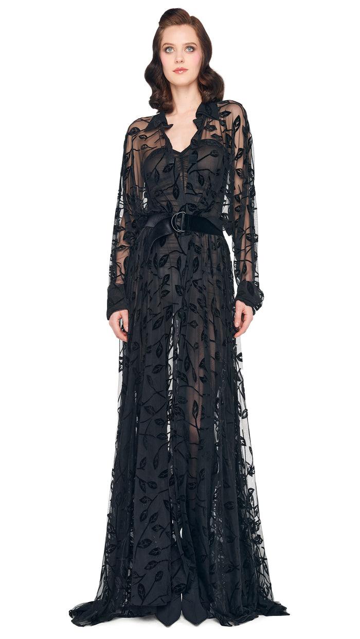 norma kamali SUPER OS BF NK SHIRT FLARED GOWN