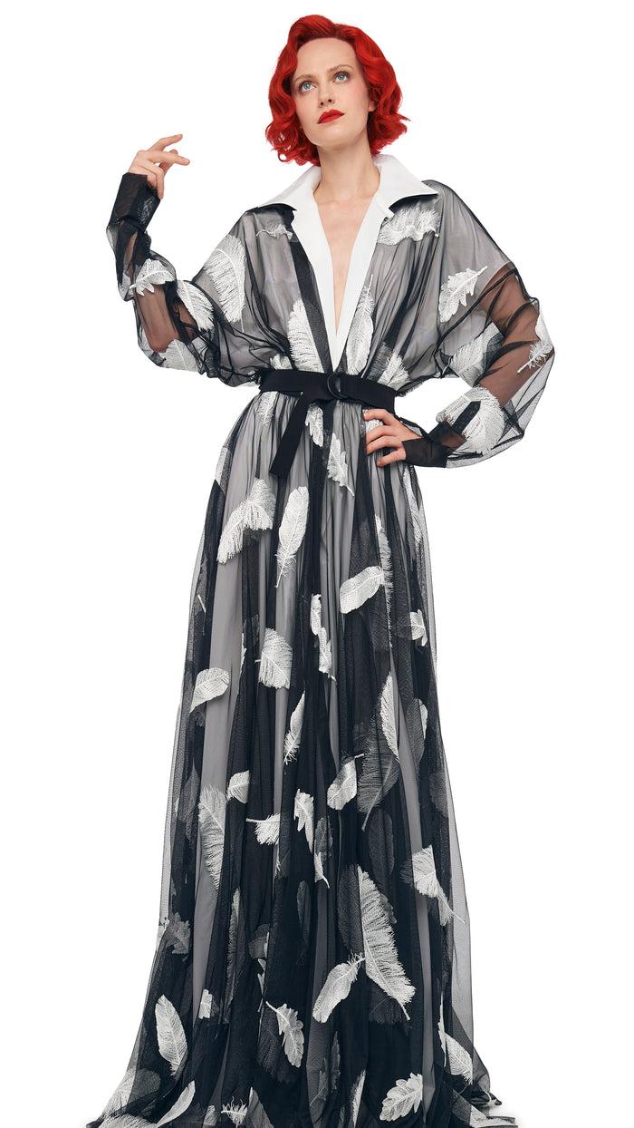 Norma Kamali SUPER OS BF NK SHIRT FLARED GOWN