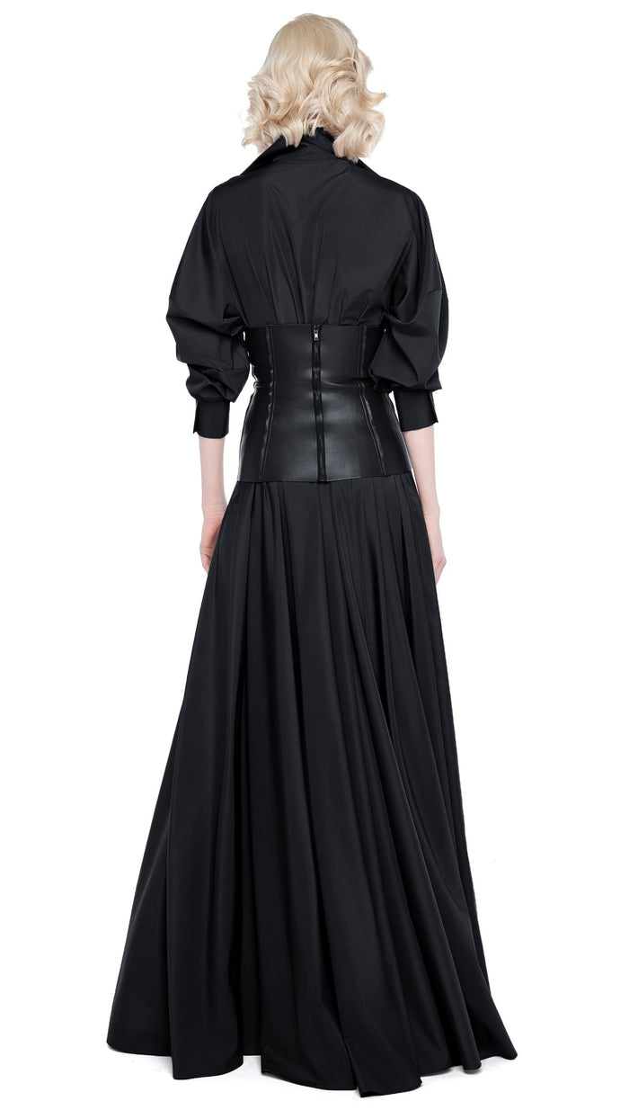 Norma Kamali SUPER OS BF NK SHIRT FLARED GOWN