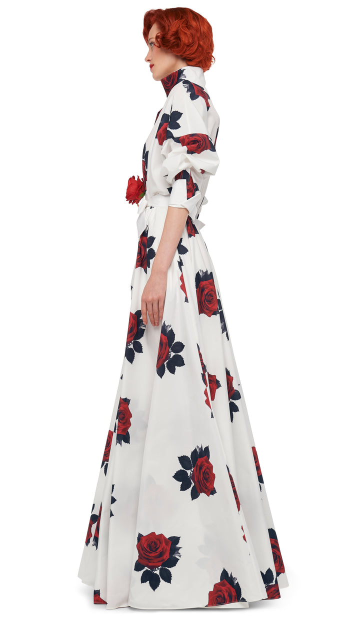 Norma Kamali SUPER OS BF NK SHIRT FLARED GOWN