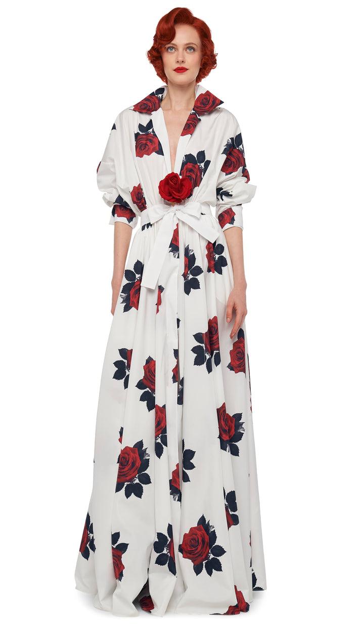 Norma Kamali SUPER OS BF NK SHIRT FLARED GOWN