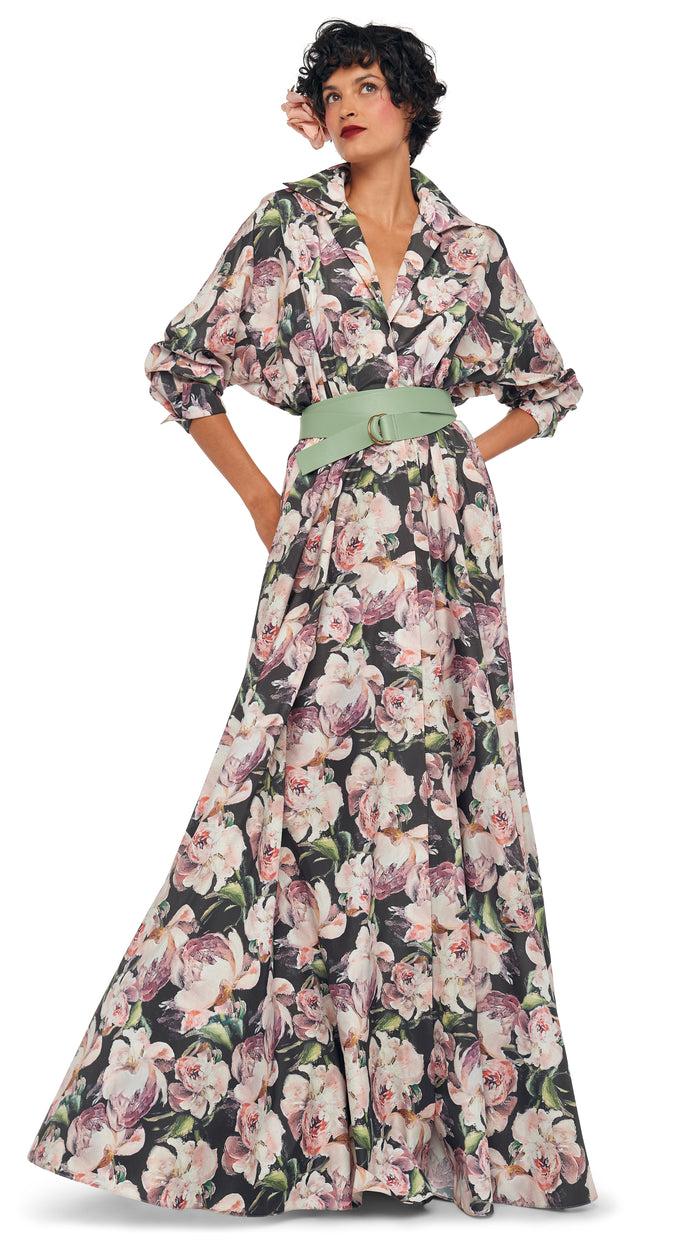 norma kamali SUPER OS BF NK SHIRT FLARED GOWN