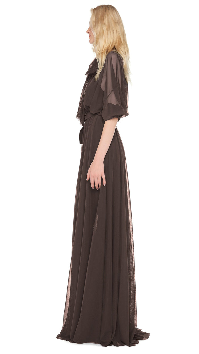 Norma Kamali SUPER OS BF NK SHIRT GOWN W/ BOW