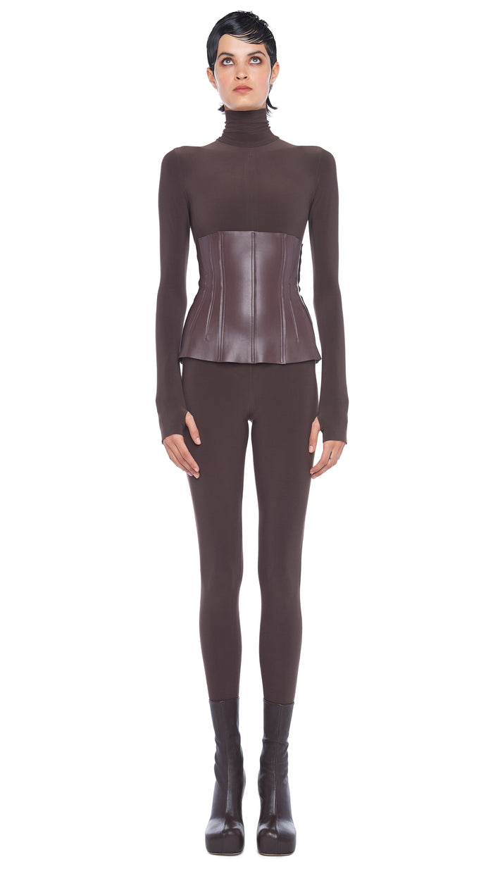 norma kamali TURTLE CATSUIT W/ FOOTSIE