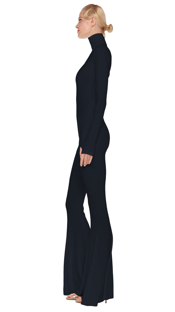 Norma Kamali TURTLENECK FISHTAIL JUMPSUIT