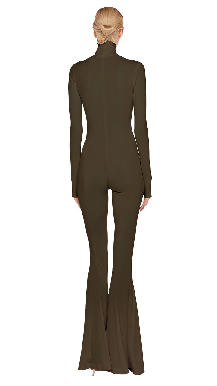 Norma Kamali TURTLENECK FISHTAIL JUMPSUIT