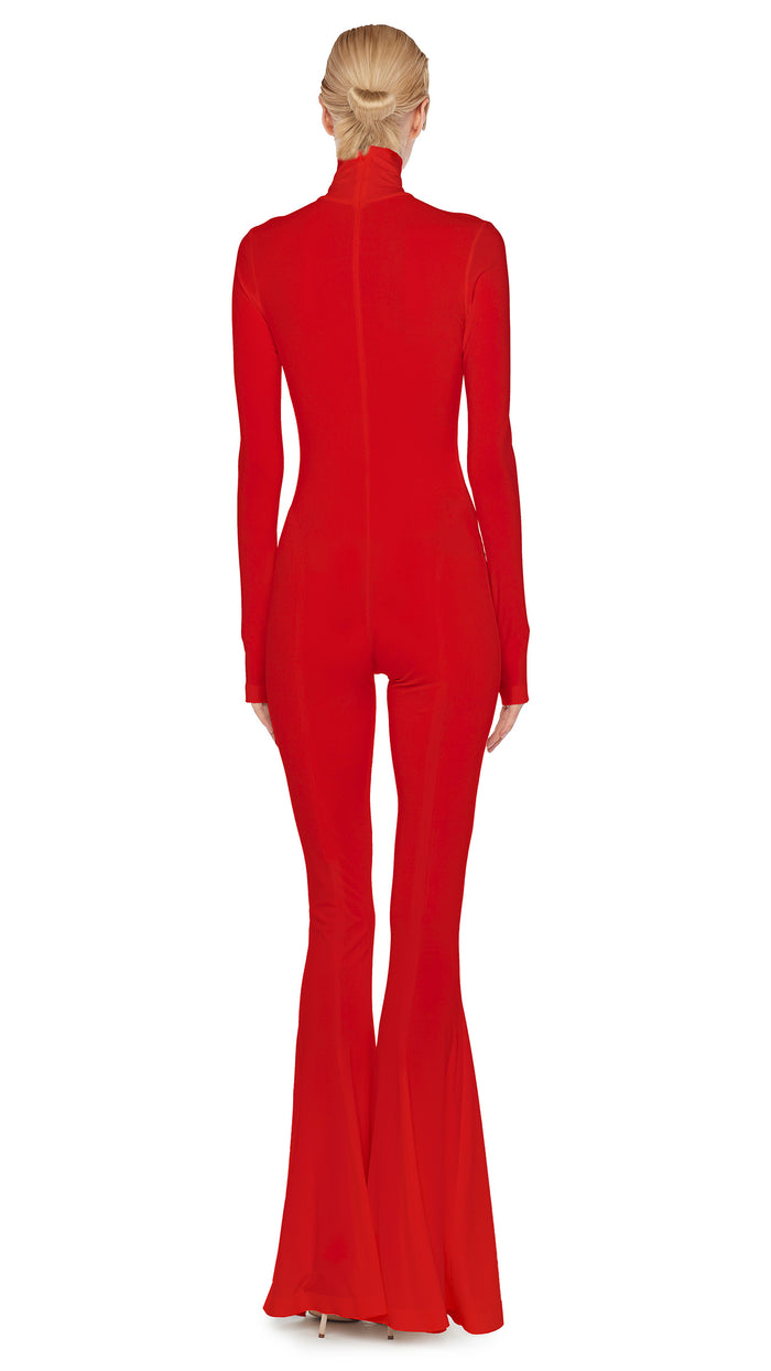 Norma Kamali TURTLENECK FISHTAIL JUMPSUIT