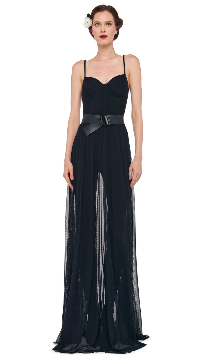 Norma Kamali UNDERWIRE GOWN W/ CATSUIT
