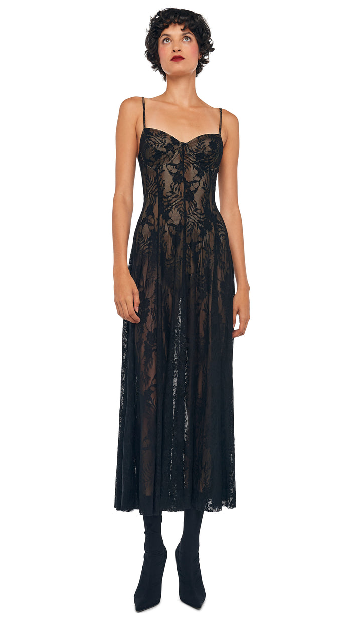 Norma Kamali UNDERWIRE MIDCALF DRESS