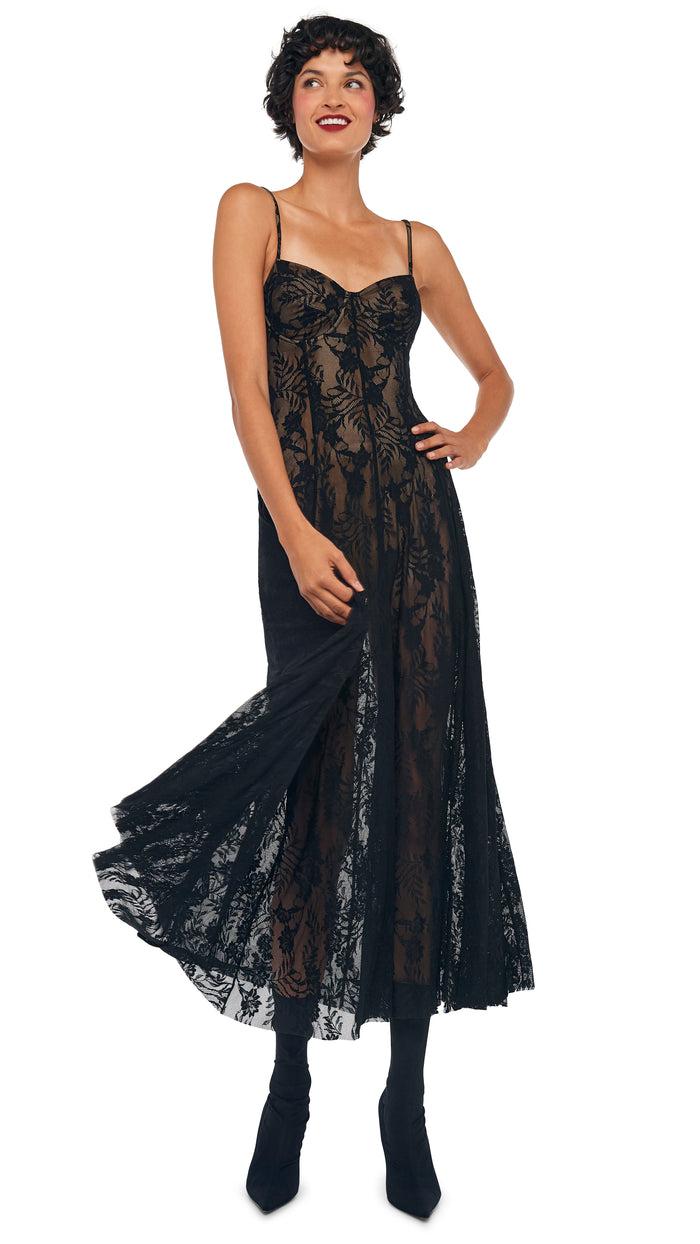 norma kamali UNDERWIRE MIDCALF DRESS