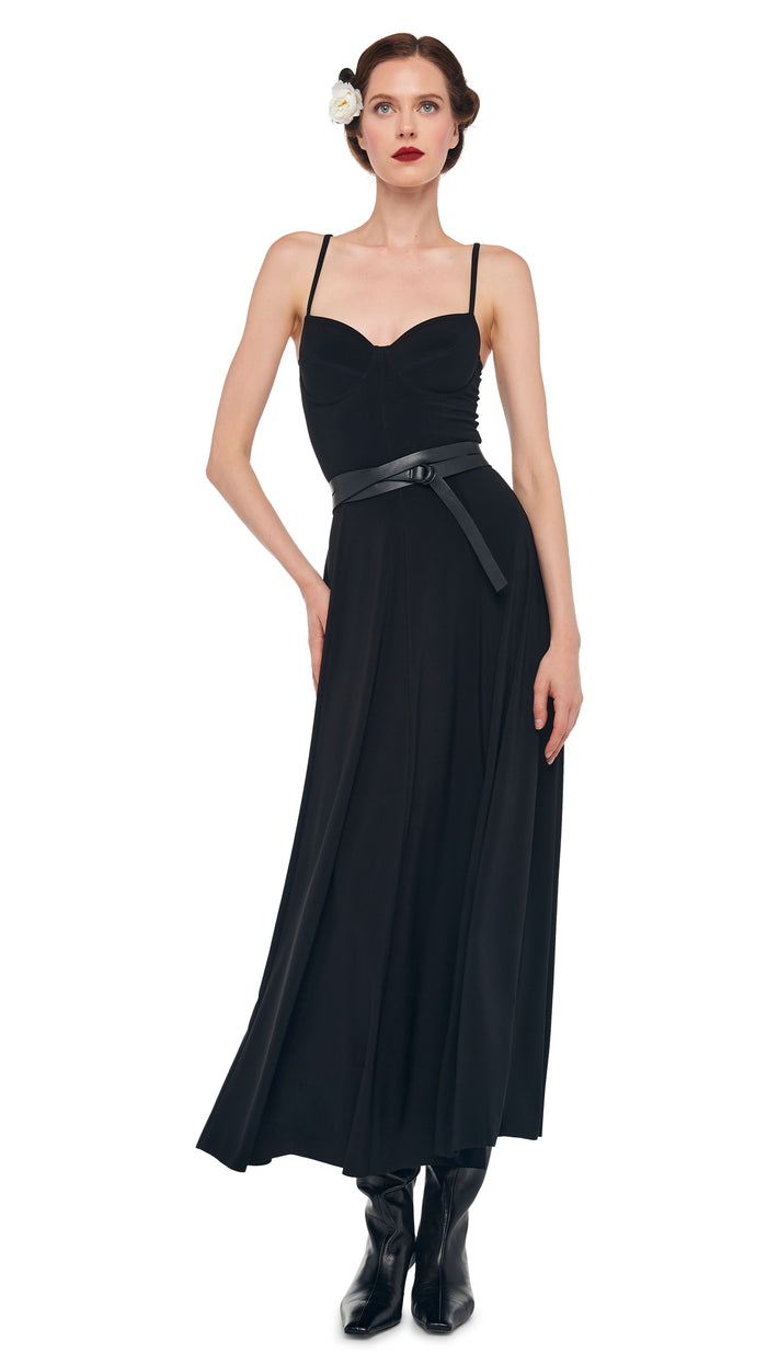 norma kamali UNDERWIRE MIDCALF DRESS