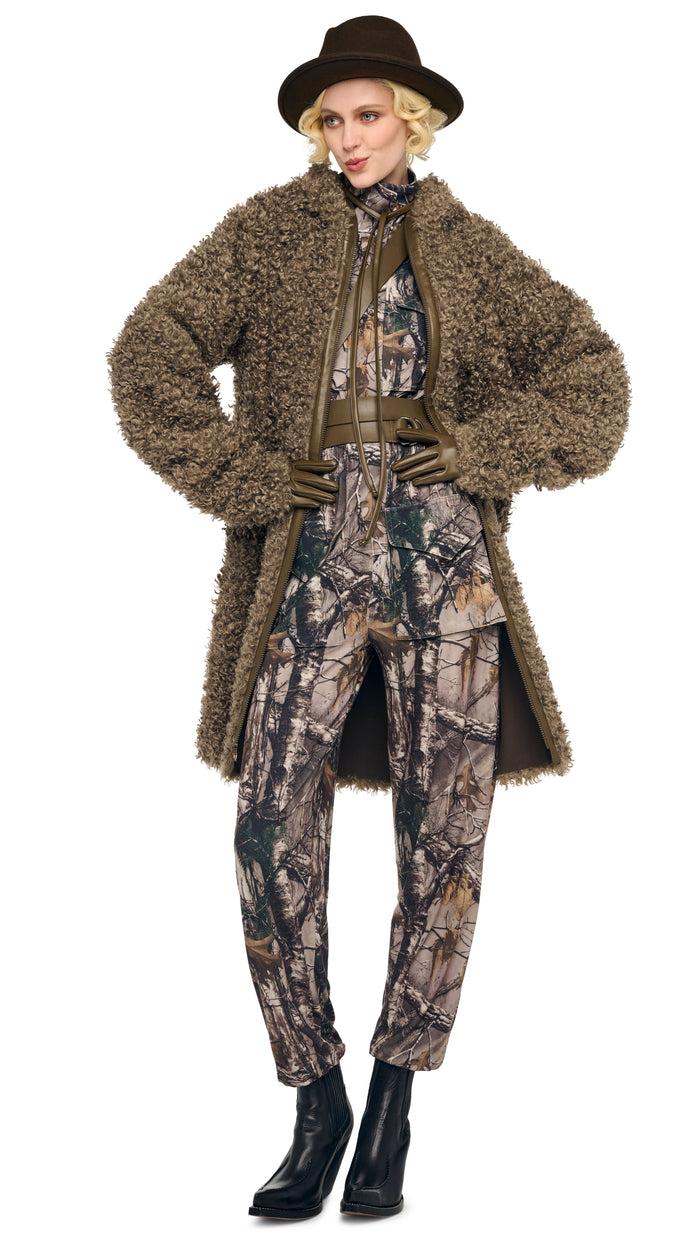 Norma Kamali OS RAGLAN SLEEVE ZIP FRONT HOODED JACKET