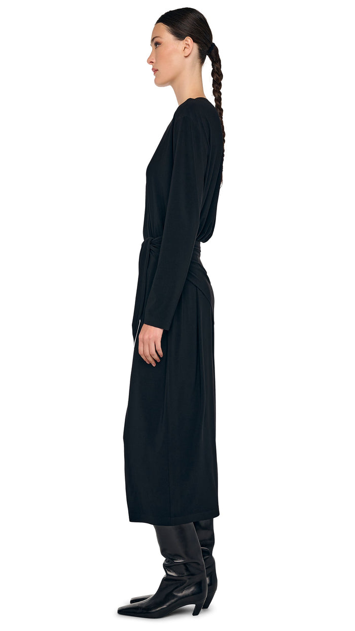 Norma Kamali OVERSIZED LONG SLEEVE DRESS TO MIDCALF