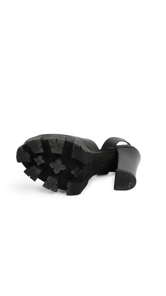 Norma Kamali PRADA LUG SOLE ANKLE STRAP PLATFORM SANDAL