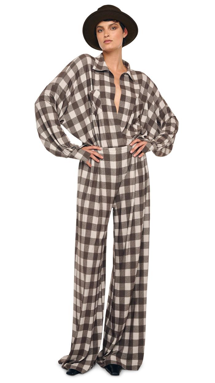 Norma Kamali SUPER OS BF NK SHIRT BODYSUIT W/ POCKETS