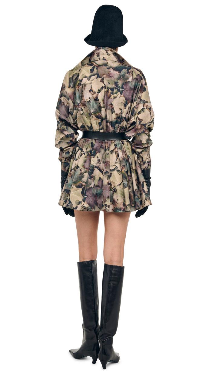 Norma Kamali SUPER OS BF NK SHIRT FLARED MINI DRESS