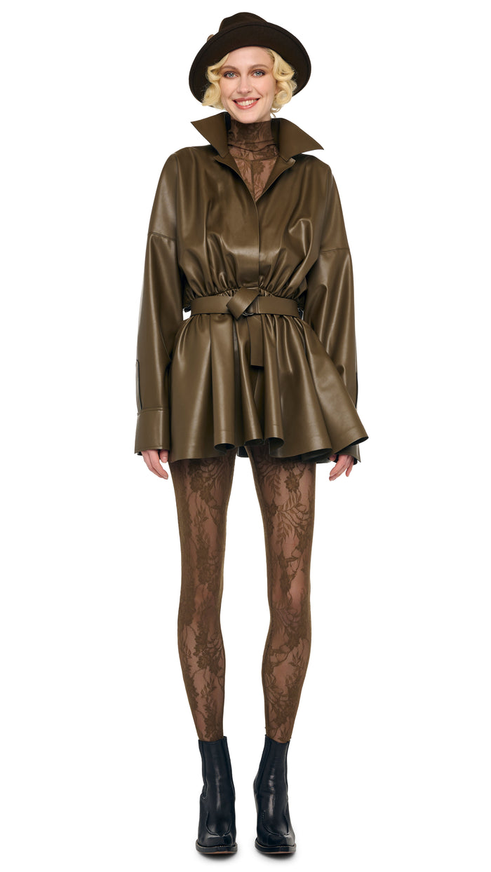 Norma Kamali SUPER OS BF NK SHIRT FLARED MINI DRESS