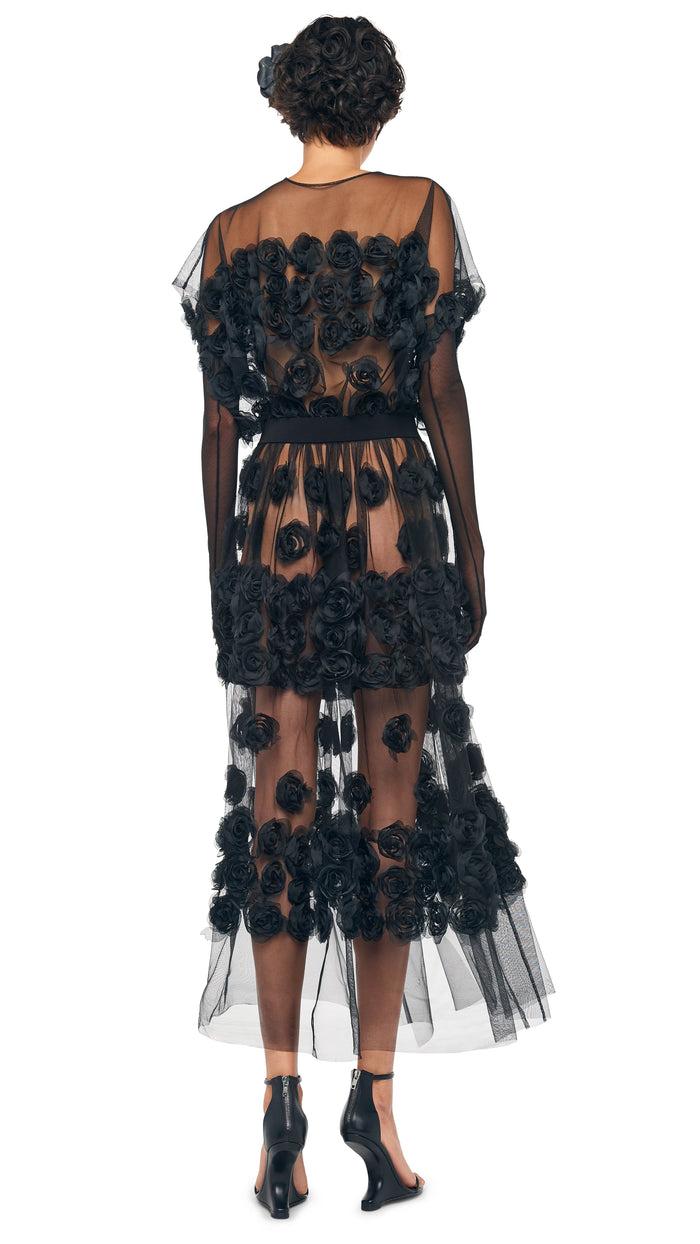 Norma Kamali SUPER OS SLEEVELESS BF FLARED MIDCALF DRESS