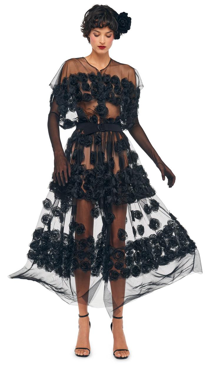 norma kamali SUPER OS SLEEVELESS BF FLARED MIDCALF DRESS