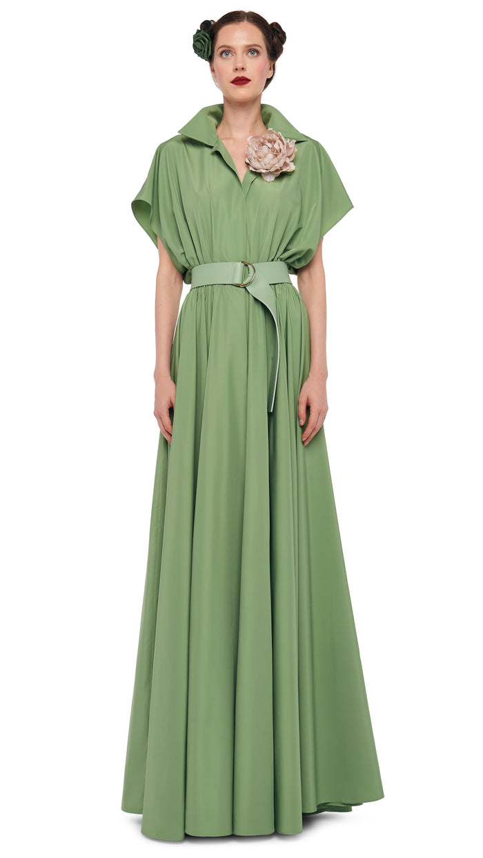 Norma Kamali SUPER OS SLEEVELESS BF NK SHIRT FLARED GOWN