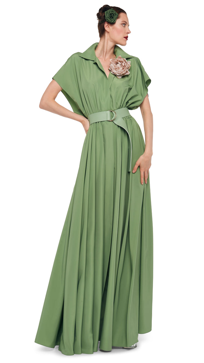 norma kamali SUPER OS SLEEVELESS BF NK SHIRT FLARED GOWN