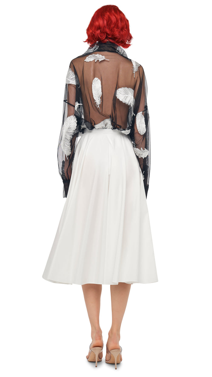 Norma Kamali SUPER OVERSIZED BOYFRIEND NK SHIRT BODYSUIT