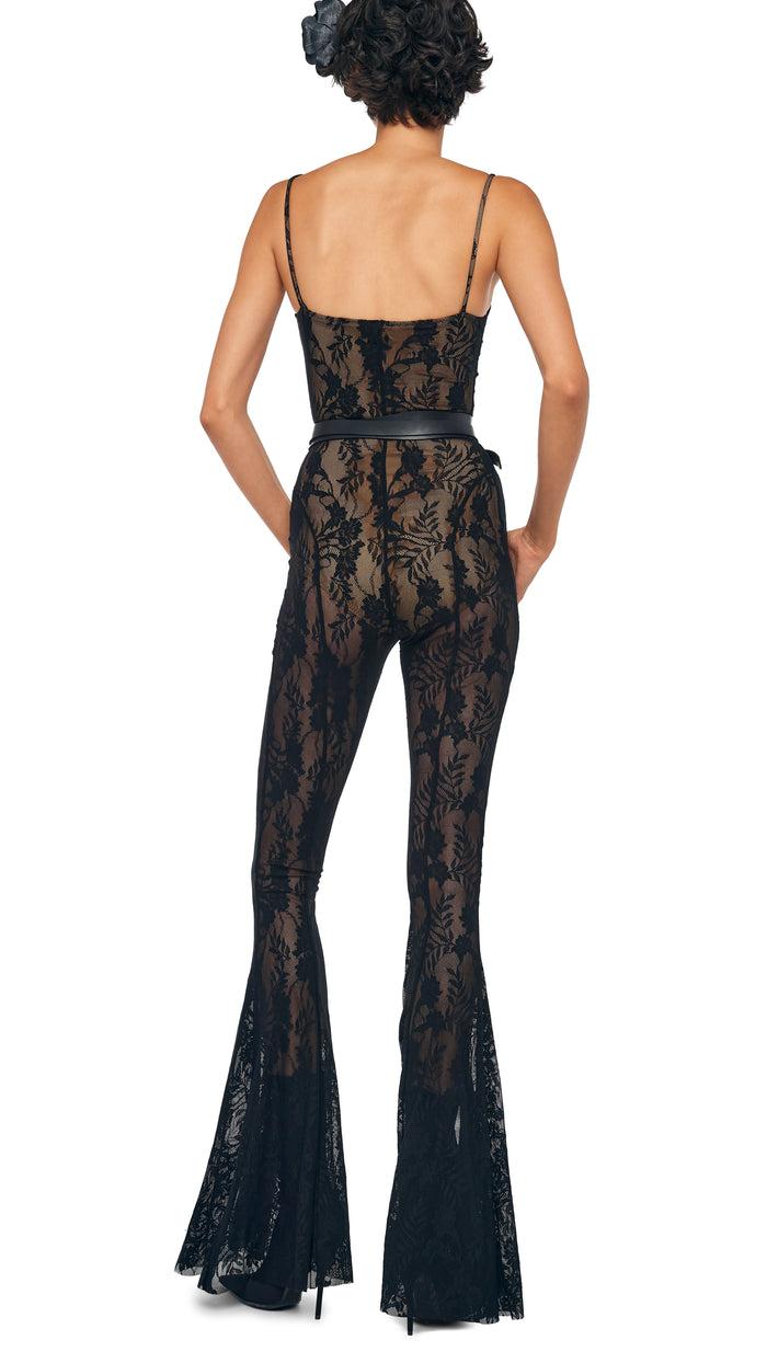 Norma Kamali UNDERWIRE FISHTAIL JUMPSUIT W/ BODYSUIT