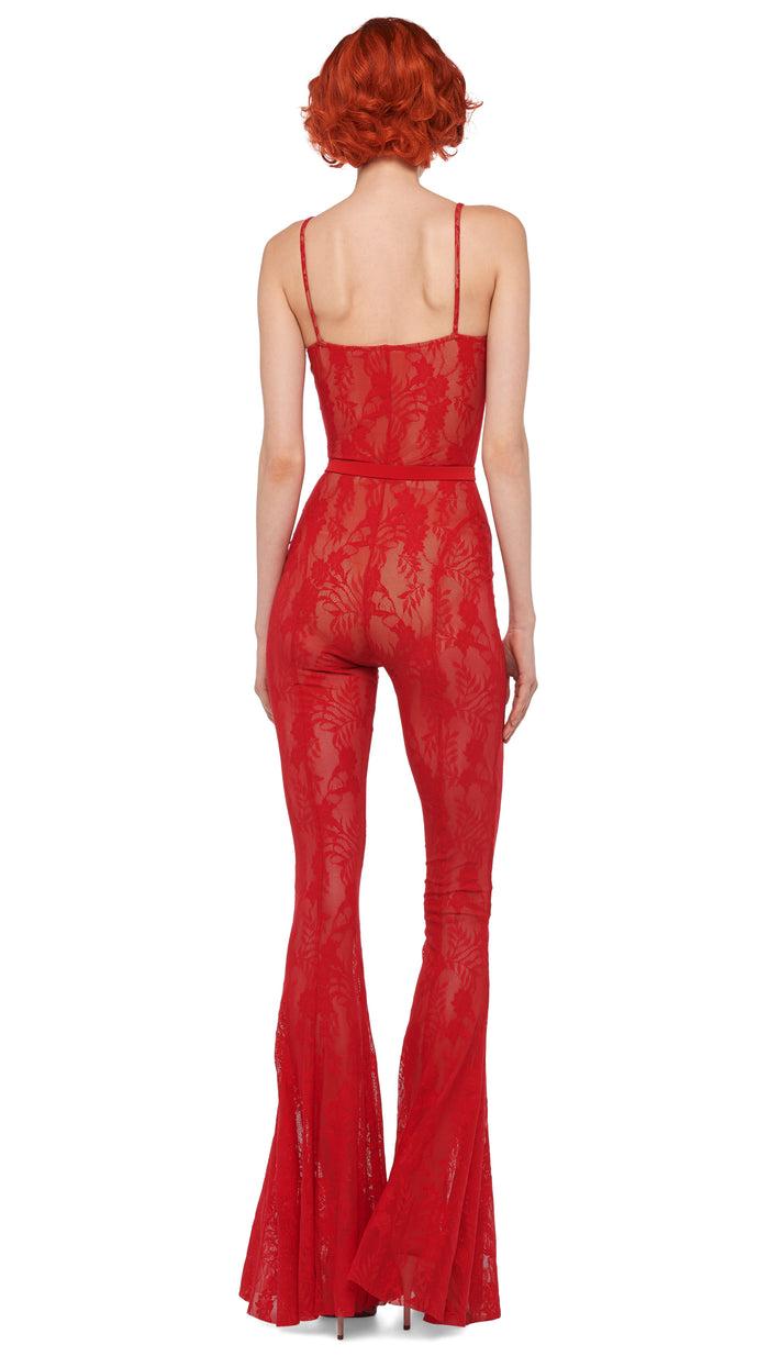 Norma Kamali UNDERWIRE FISHTAIL JUMPSUIT W/ BODYSUIT