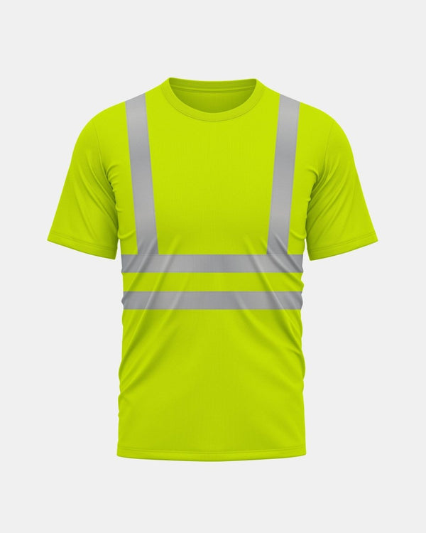 noroze Hi-Viz Reflective Tape T-Shirt (Neon Green/Grey 4)