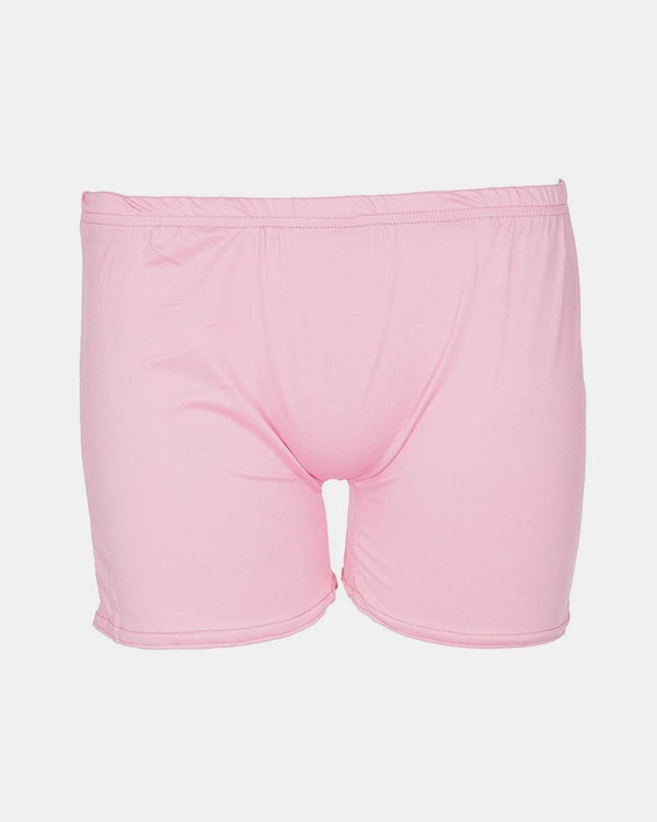 noroze Baby Pink Girls Stretch Shiny Shorts: