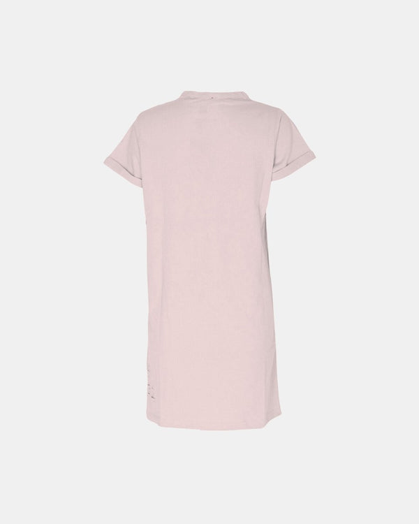 noroze Baby Pink Women's Plain Long T-shirt