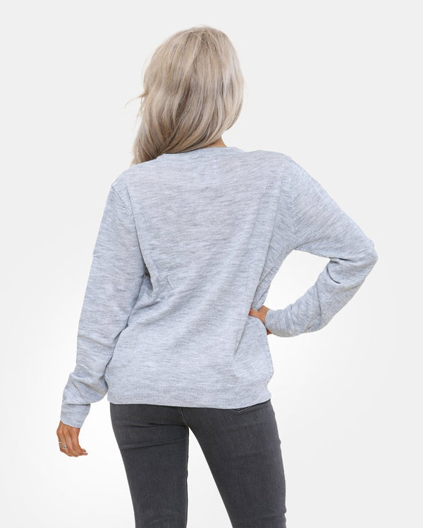 Noroze Baby Santa Grey Women Christmas Jumper