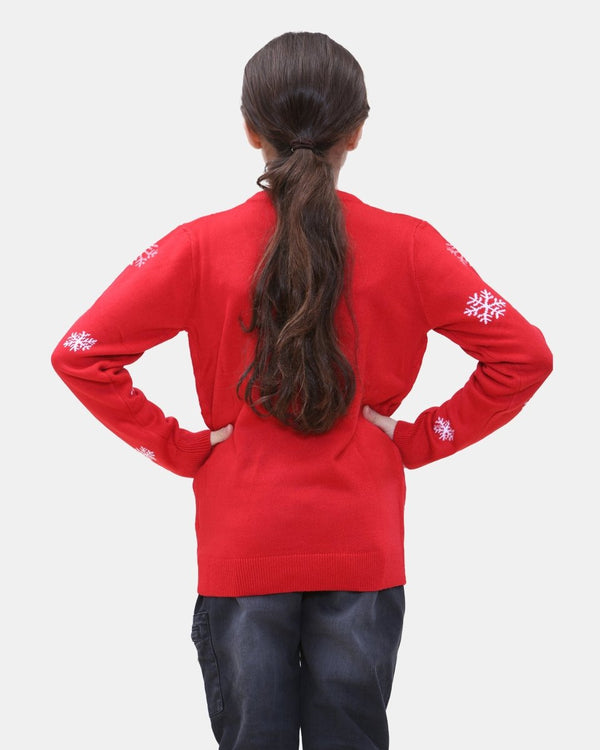 Noroze Bear Red Kids Christmas Jumpers