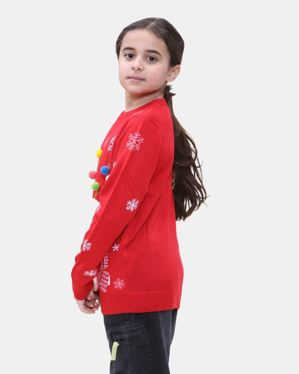 Noroze Bear Red Kids Christmas Jumpers
