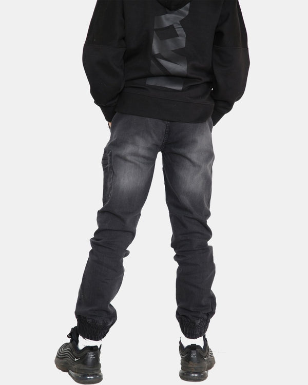 Noroze Black Casual Retro Denim Pants