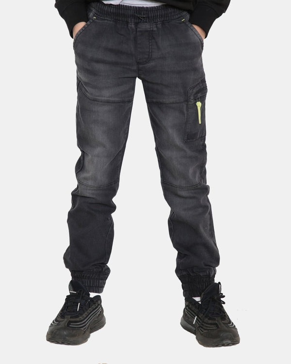 Noroze Black Casual Retro Denim Pants