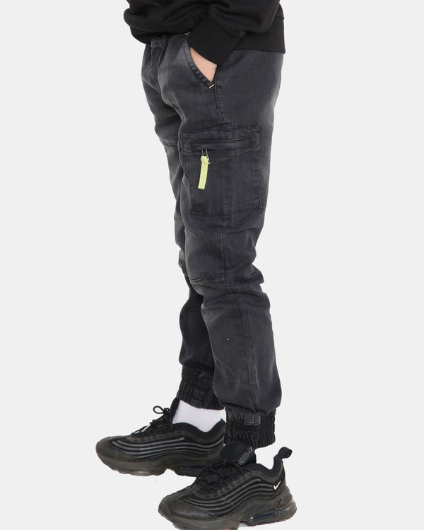 Noroze Black Casual Retro Denim Pants