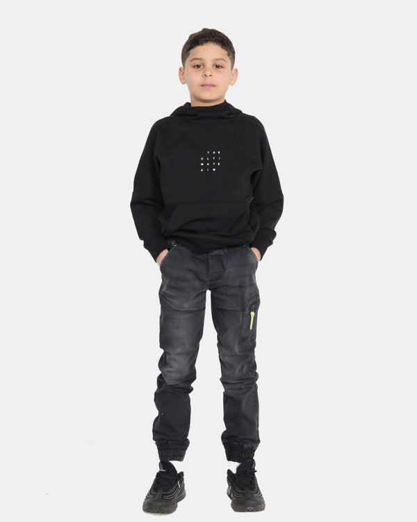 noroze Black Casual Retro Denim Pants