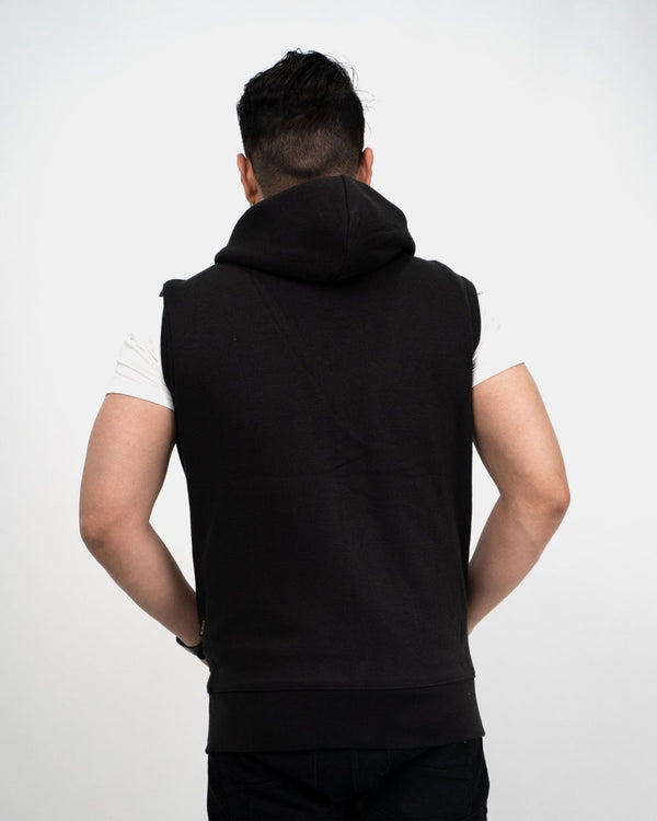 Noroze Black Casual Zip-Up Men's Hoodie
