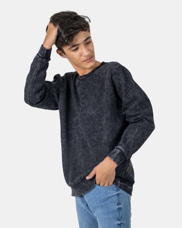 noroze Black Kids Bleach-Effect Sweatshirts