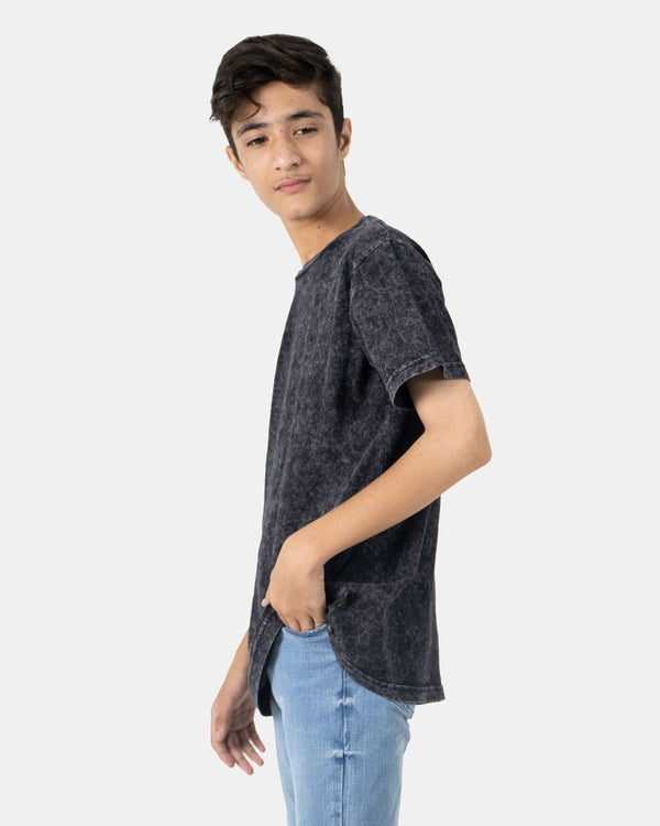 Noroze Black Kids Bleach-Effect T-Shirt