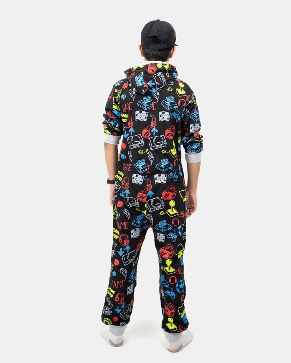 Noroze Black Kids Gaming Onesie