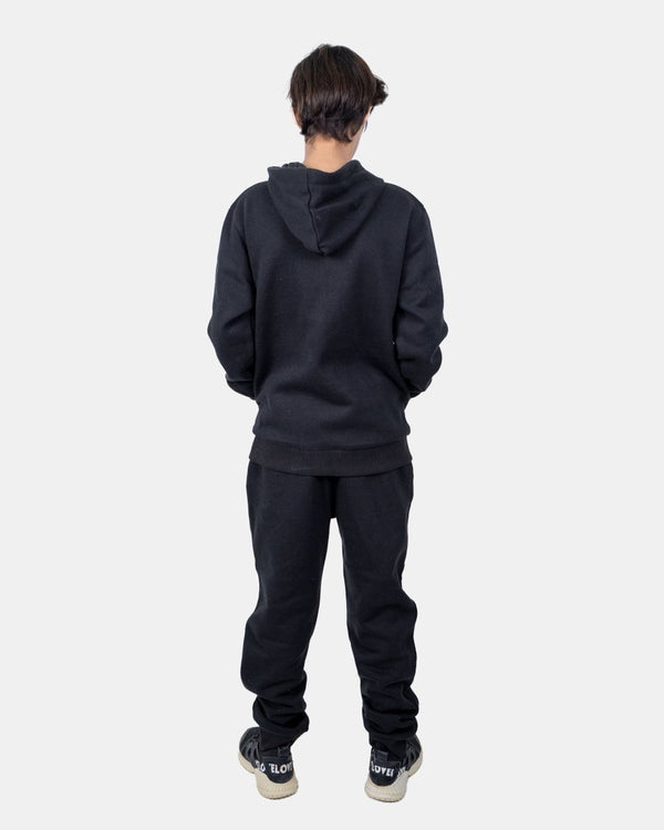 Noroze Black Kids Plain Hooded Tracksuit