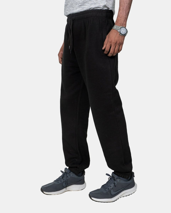 Noroze Black Loose Fit Mens Trousers
