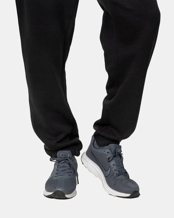 Noroze Black Loose Fit Mens Trousers