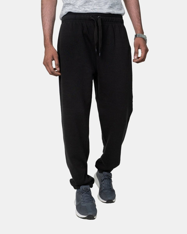 noroze Black Loose Fit Mens Trousers
