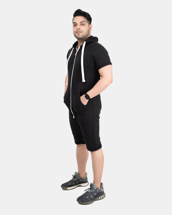 Noroze Black Men One-Piece Jumpsuit