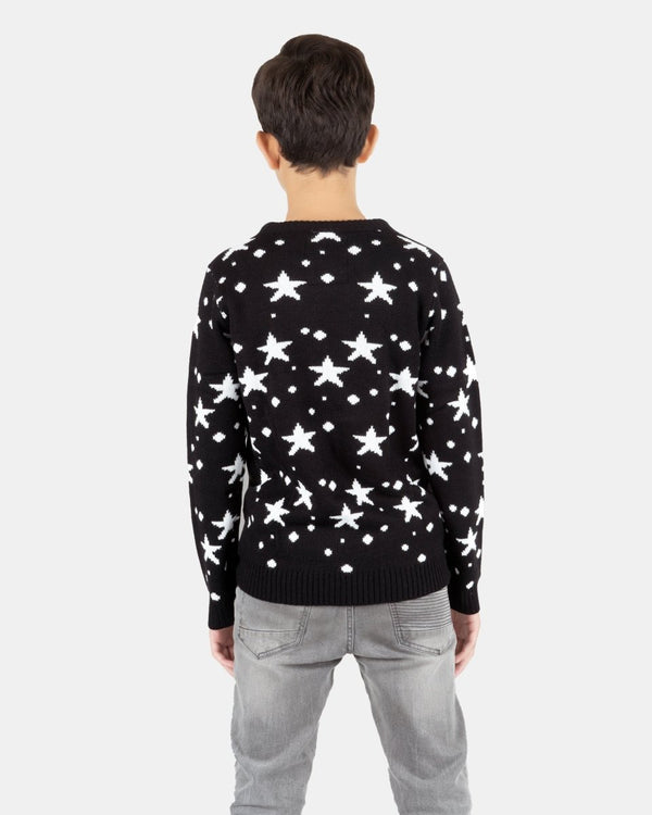 Noroze Black Roarsome Kids Christmas T- Rex Jumper