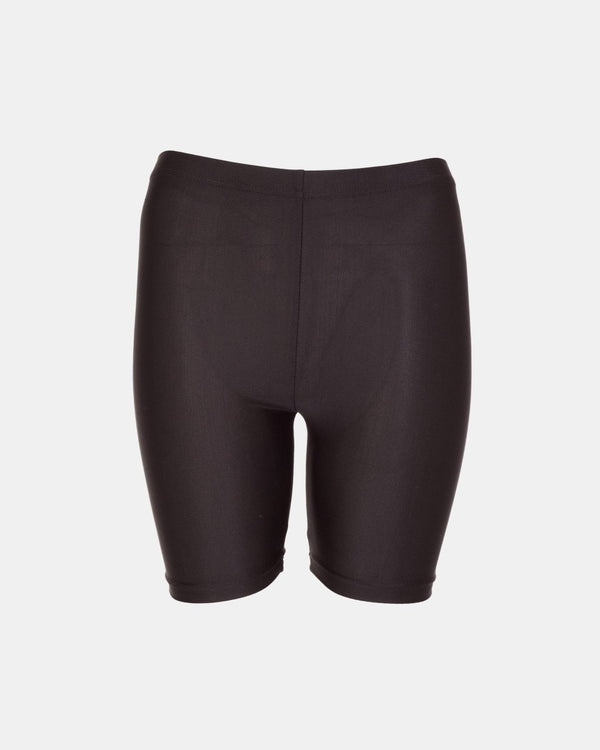 noroze Black Shiny Nylon Lycra Shorts