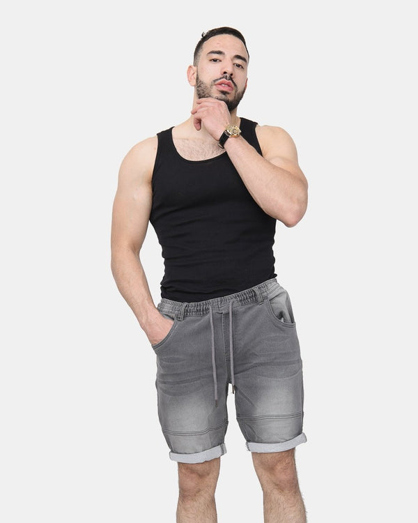 noroze Black Shorts With Drawstring (Multi-Pockets)